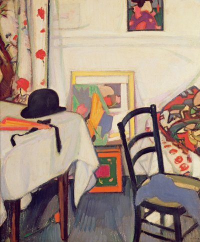 Intérieur avec éventail japonais, vers 1915 - Samuel John Peploe